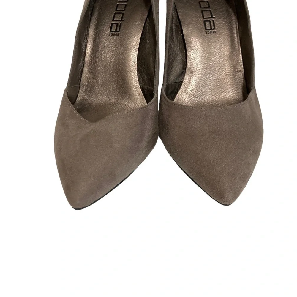 Moda Spana Faux Suede High Heel Shoes Women’s Size 8.5 M Brown